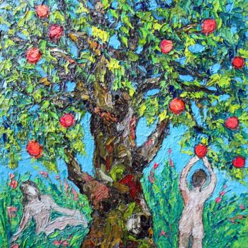 Peinture intitulée "LA TENTATION" par Nicodi, Œuvre d'art originale, Huile