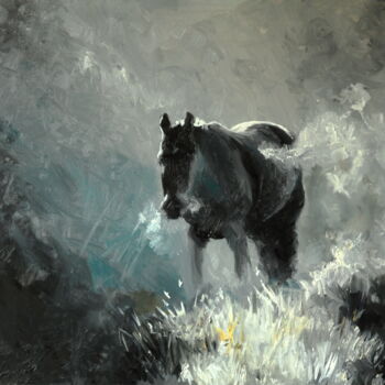 Pittura intitolato "Horse" da Manu Toxxic, Opera d'arte originale, Olio