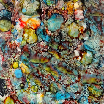 Peinture intitulée "composition-15-33x2…" par Joel Jambou, Œuvre d'art originale, Encre