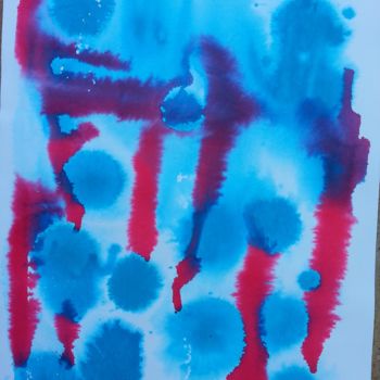 Pittura intitolato "Abstract 3" da Brigitte Mathé (MBL), Opera d'arte originale, Acquarello