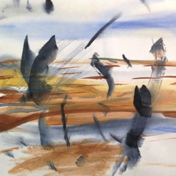 Malerei mit dem Titel "des Etoiles Parterre" von Sebastian Olivier Burckhardt, Original-Kunstwerk, Aquarell
