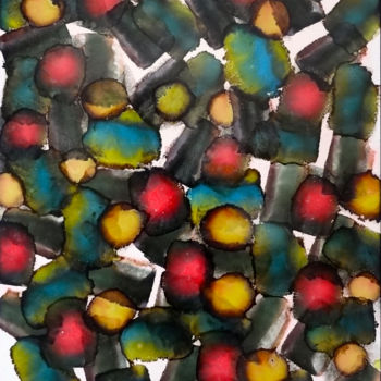 Peinture intitulée "Composition N° 20 _…" par Joel Jambou, Œuvre d'art originale, Encre