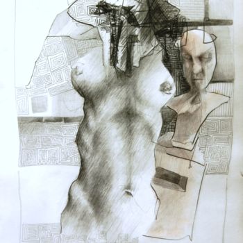 Drawing titled "WonderWoman" by Nikola Radonjic Johnny, Original Artwork, Graphite
