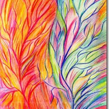 Painting titled "Meeting of two souls" by Maria Skrebtsova, Original Artwork, Oil