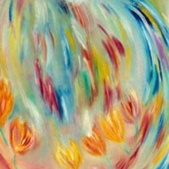 Painting titled "Valley of satisfact…" by Maria Skrebtsova, Original Artwork, Oil