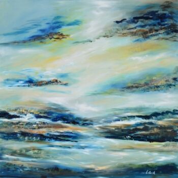 Painting titled "Le mystère de la lu…" by Elisa Cook Benbassat Bassat, Original Artwork, Oil