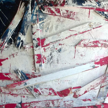 Painting titled "USED FLAG FOR SALE." by Steve Beck, Original Artwork