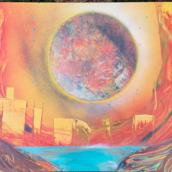 绘画 标题为“volcan” 由Sebastian Ponchaut (sterton), 原创艺术品, 喷漆