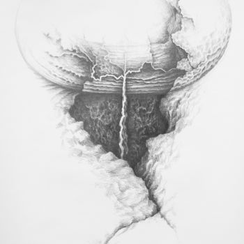 Dessin intitulée "You will see heaven…" par Tim Seaward, Œuvre d'art originale, Graphite
