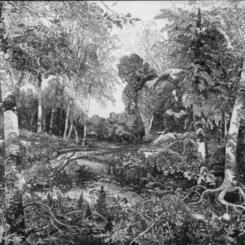 Tekening getiteld "ВОЛШЕБНЫЙ МИР" door Roman Malyshev, Origineel Kunstwerk, Potlood