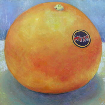 Painting titled "Pomelos" by Maryline Mercier, Original Artwork, Oil