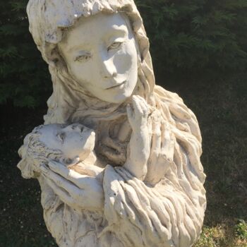 Sculpture intitulée "MATERNITE" par Catherine Lesueur (C.Lesueur), Œuvre d'art originale, Céramique