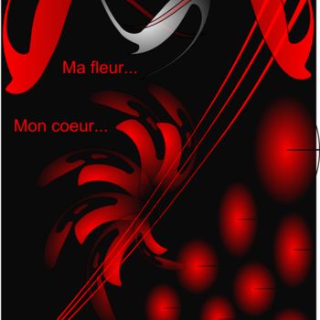제목이 "Mon coeur"인 디지털 아트 Naïma Gharbi로, 원작