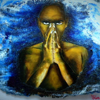 Peinture intitulée "Méditation" par Myriam Bollender, Œuvre d'art originale, Autre