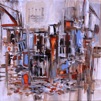 Painting titled "Les Préaux" by Muriel Cayet, Original Artwork, Acrylic