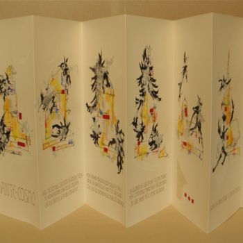 Ζωγραφική με τίτλο "Dante-cosmo livre s…" από Serge Chamchinov, Αυθεντικά έργα τέχνης, Τέμπερα