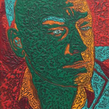Peinture intitulée "PENSEUR" par Marjinal Artiste Peintre Décalé Français, Œuvre d'art originale, Acrylique