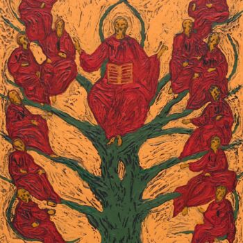 Peinture intitulée "AN SAIGNEMENT" par Marjinal Artiste Peintre Décalé Français, Œuvre d'art originale, Acrylique