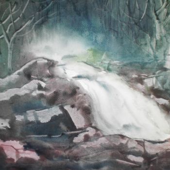 "rocks and water" başlıklı Tablo Giorgio Gosti tarafından, Orijinal sanat, Suluboya