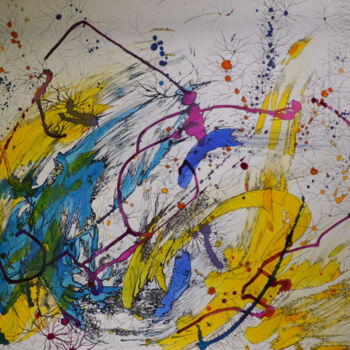 Peinture intitulée "Cosmico IX" par Sequeira, Œuvre d'art originale, Acrylique