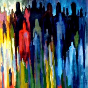 Painting titled "LONG WAIT 3" by Terra Bantu, Original Artwork, Acrylic