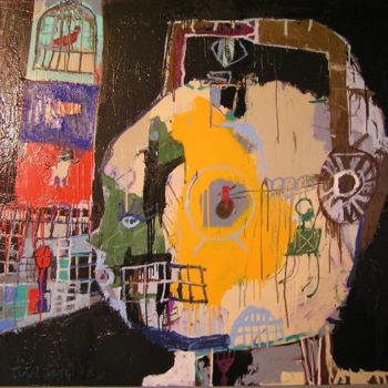 Painting titled "Attention" by Tuul, Original Artwork, Oil