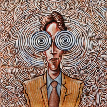 Ζωγραφική με τίτλο "Hypnotic Man" από Pascal Buffard, Αυθεντικά έργα τέχνης