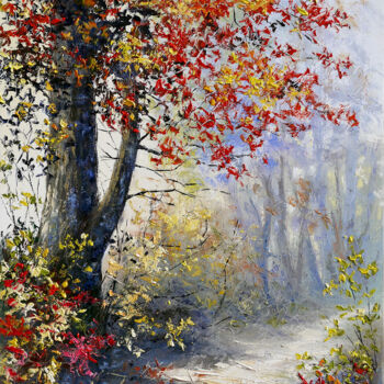 绘画 标题为“matin d automne.jpg” 由Pascal Clus, 原创艺术品, 油
