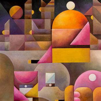 Peinture intitulée "Tentative de connex…" par Antony Squizzato, Œuvre d'art originale, Huile