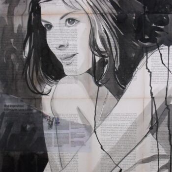 Painting titled "55 x 81 cm" by Vincent Tessier Xxc, Original Artwork, Ink