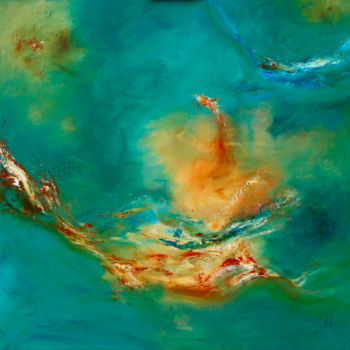 Painting titled "floating.jpg" by Carol Hazel, Original Artwork, Acrylic