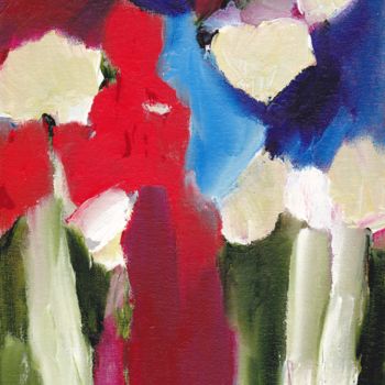 Painting titled "Bouquet" by Janel Bragg, Original Artwork, Oil