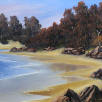 Painting titled "lonely-beach.jpg" by John Cocoris, Original Artwork