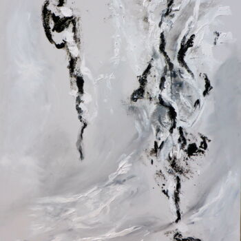 Painting titled "Valse grise" by Elisa Cook Benbassat Bassat, Original Artwork, Acrylic
