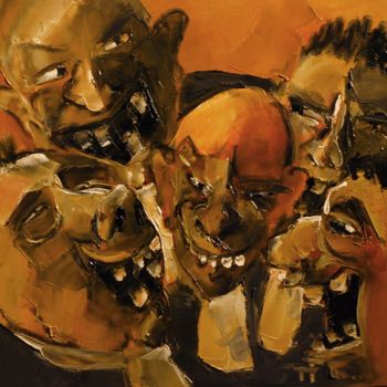 绘画 标题为“La-veuve-et-l-orphe…” 由Thierry Faure, 原创艺术品, 油
