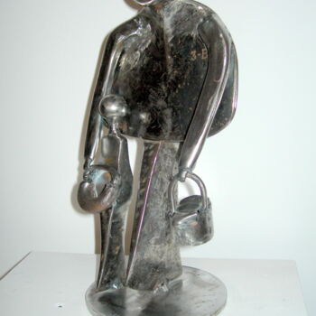 Sculpture intitulée "JOUR DE MARCHé EN P…" par Gerard Lami, Œuvre d'art originale, Métaux