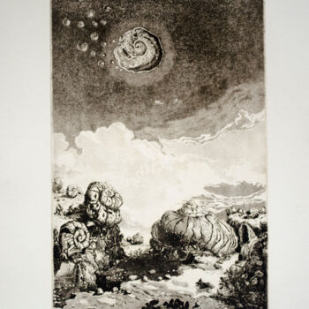 Prenten & gravures getiteld "Up and Down" door Mandy Sand, Origineel Kunstwerk, Gravure