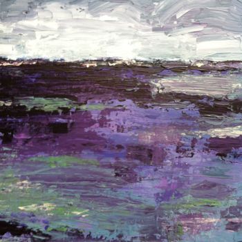 Peinture intitulée "plage-violette.jpg" par Isabelle Nativelle, Œuvre d'art originale, Acrylique
