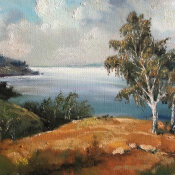 Malarstwo zatytułowany „Above the lake” autorstwa Mark Kremer, Oryginalna praca, Olej
