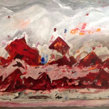 Peinture intitulée "Sans titre" par Mohammed Rachid Iraqi, Œuvre d'art originale, Encre