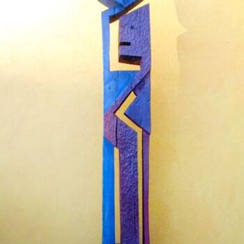 Sculpture titled "Pfahlskulptur" by Matthias Trott, Original Artwork, Wood