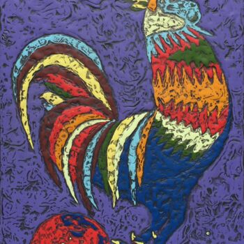Peinture intitulée "GALLUS" par Marjinal Artiste Peintre Décalé Français, Œuvre d'art originale, Acrylique