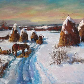 Pittura intitolato "Winter, hey collect…" da Mark Kremer, Opera d'arte originale, Olio