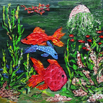 Malerei mit dem Titel "L AQUARIUM 2" von Nicodi, Original-Kunstwerk, Acryl