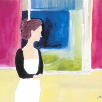 Painting titled "Little Sister Shann…" by Janel Bragg, Original Artwork, Watercolor