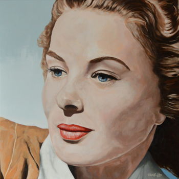 Painting titled "I. Bergman" by Rudolf Rox, Original Artwork, Acrylic