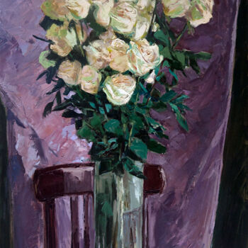 Ζωγραφική με τίτλο "39 Roses" από Sergey Sovkov, Αυθεντικά έργα τέχνης, Λάδι