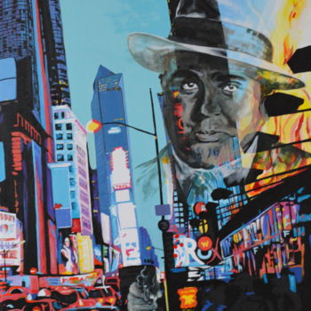 Painting titled "Big City-Scarface" by Rudolf Rox, Original Artwork, Acrylic