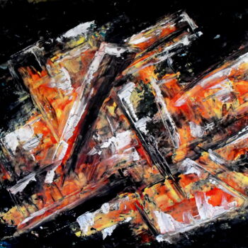 Peinture intitulée "Rubis" par Pierre-Paul Marchini, Œuvre d'art originale, Huile