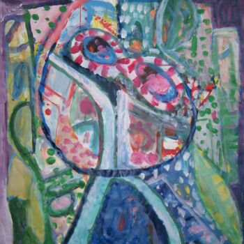 Painting titled "Whats new pussycat." by Ken Pammen, Original Artwork, Acrylic